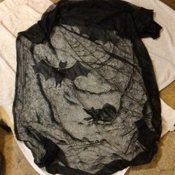 Black Lace Halloween Material 