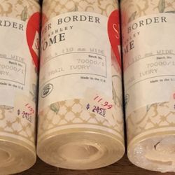 LAURA ASHLEY VINTAGE RARE Jasmine Trail Wallpaper Border Lot of 3 Floral Ivory 30 YDS