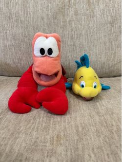 Little Mermaid Sebastian and Flounder Plush