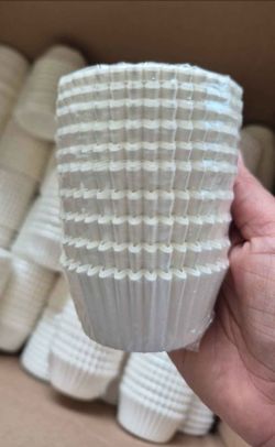 White Paper Cupcake Liners Bulk Pack