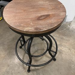 BARSTOOLS (2): Metal And Solid Wood