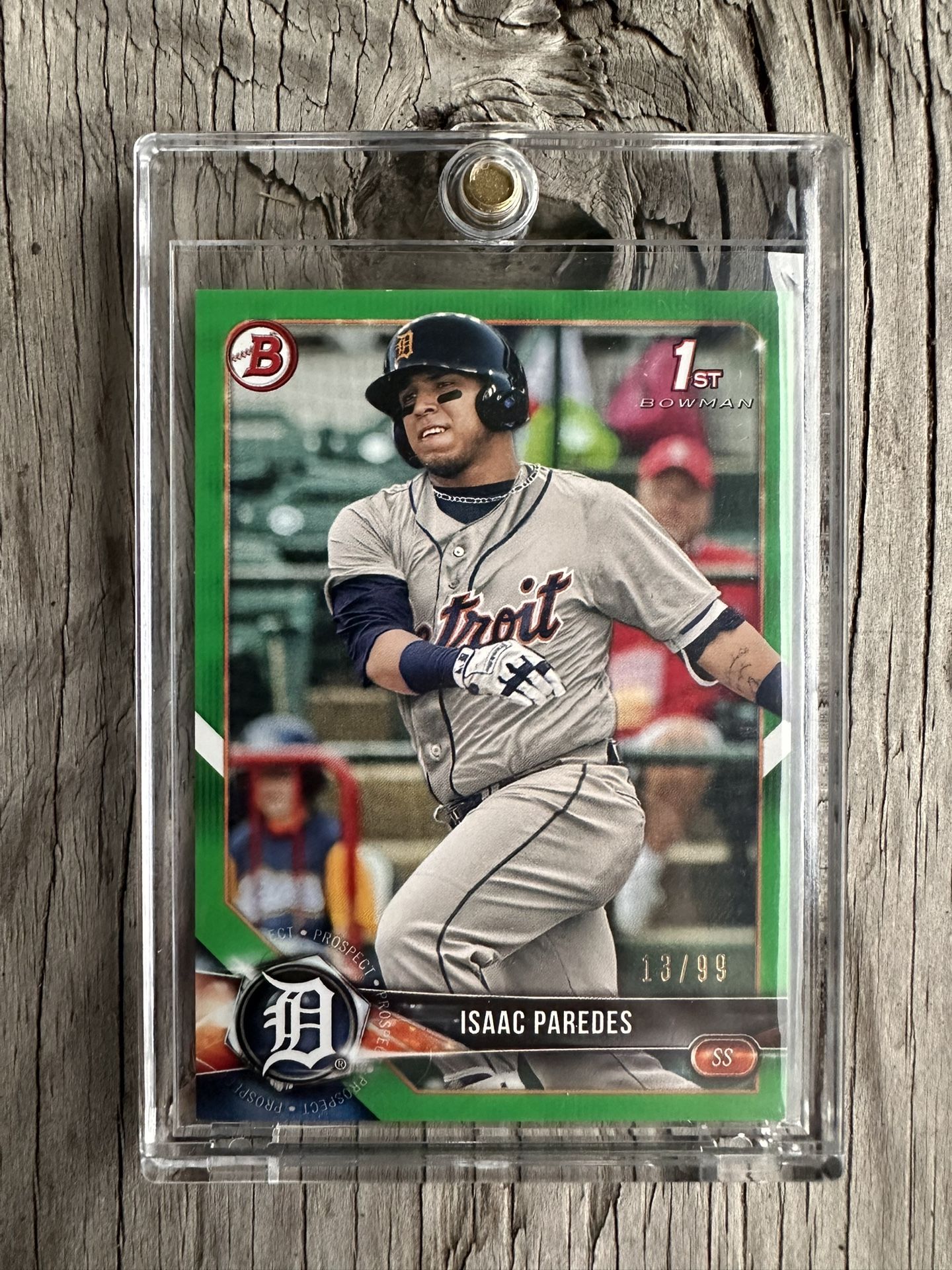 2018 1st Bowman GREEN Border RC Isaac Paredes #BP76! Houston Astros! Rookie! /99