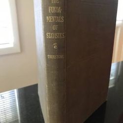 1925 The Fundamentals of Statistics by Thurston