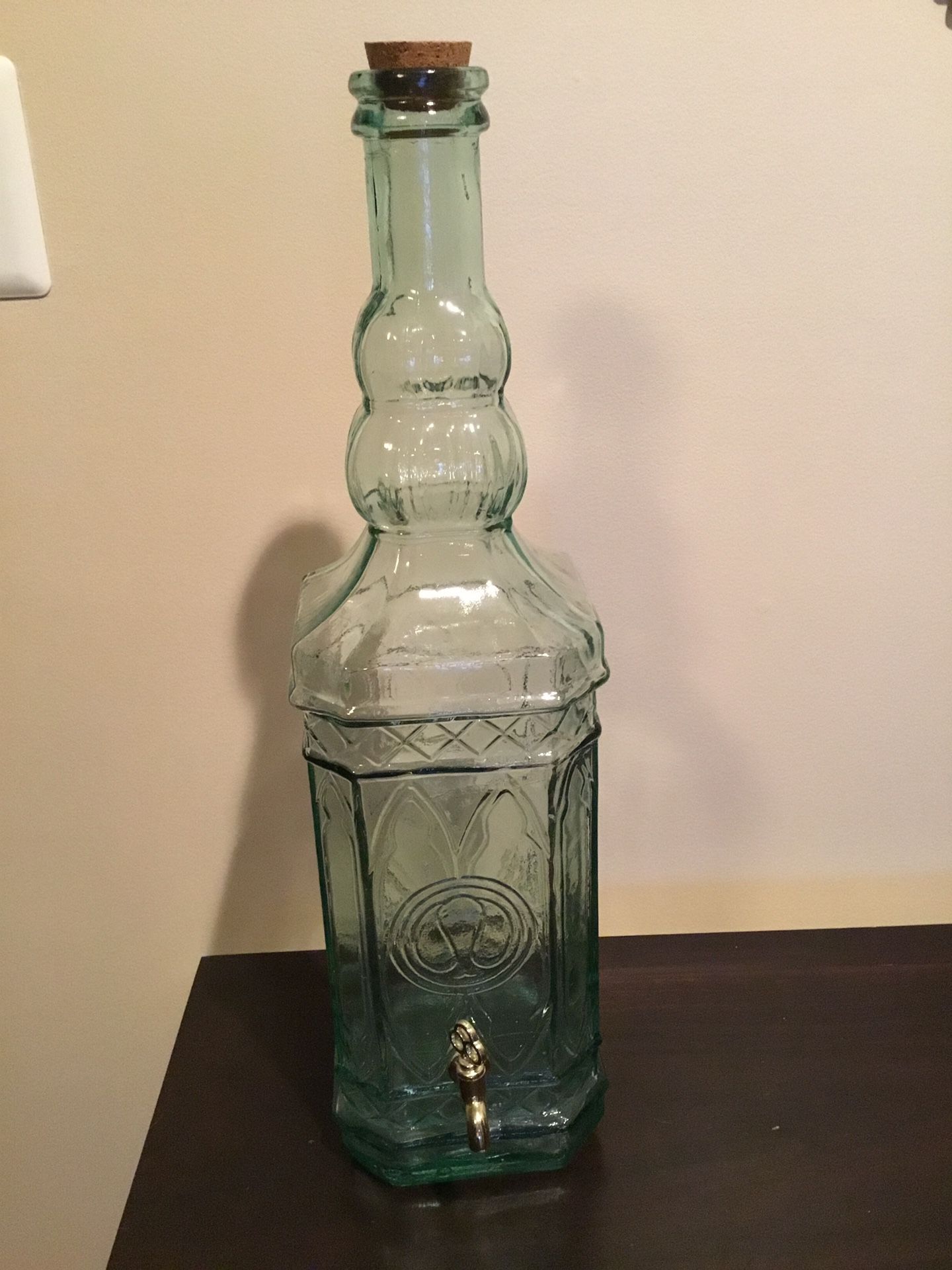 Large glass decanter