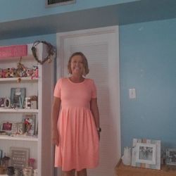 Peach Dress With Pockets 