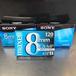 2 Sony And 1 Maxell 120 8mm Video Tapes
