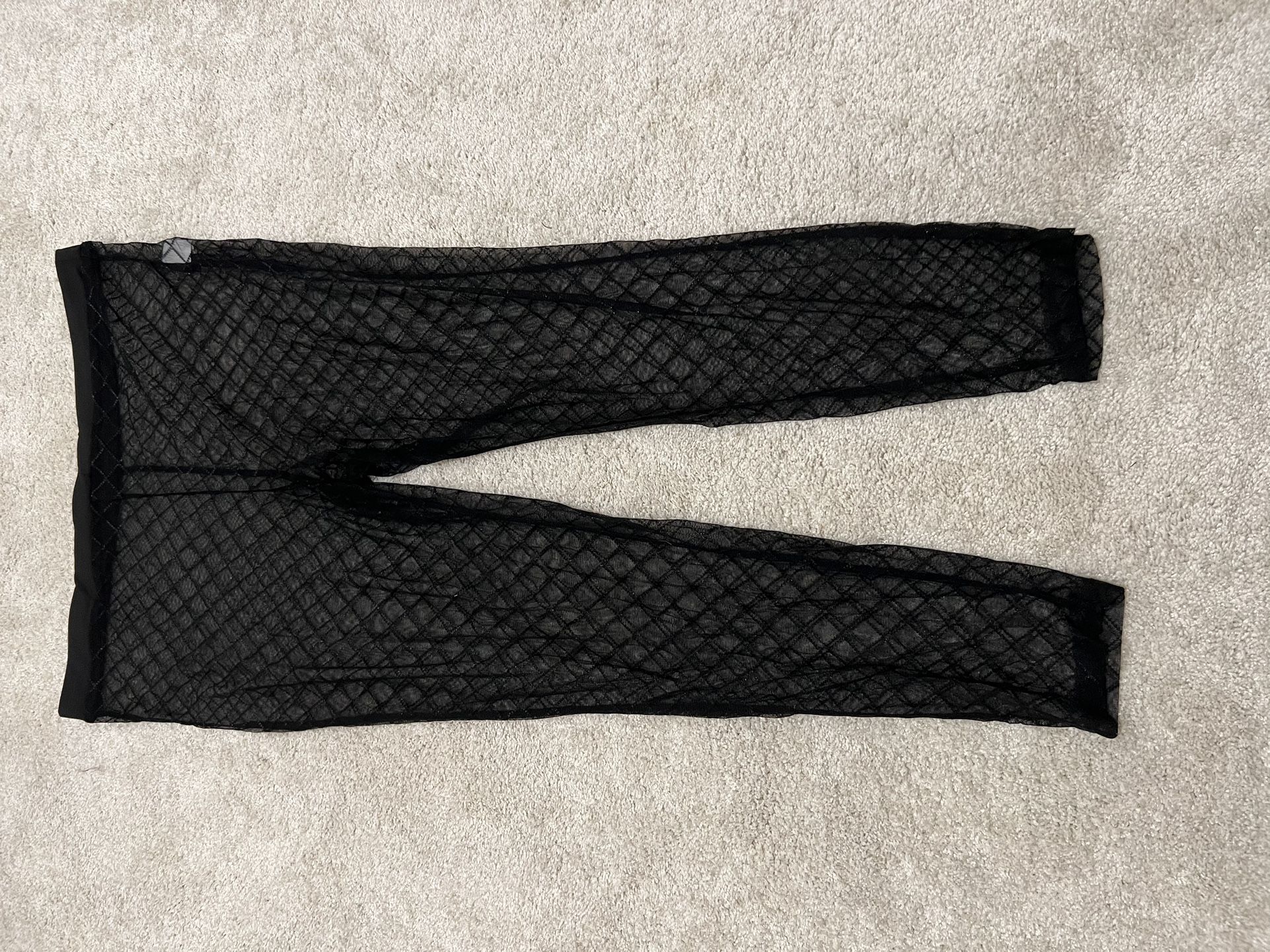 Women’s 3XL Cross Net Leggings Black