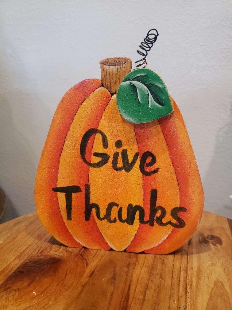 Give Thanks pumpkin