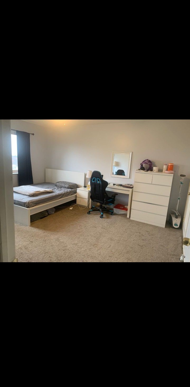 Full Bedroom Set for Sale – Bed, Desk, Dresser & More (Great Condition!)
