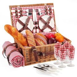 Picnic Basket for 4 Persons Waterproof Picnic Blanket 