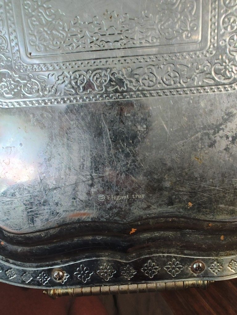 Vintage Silver-Plated Serving Tray