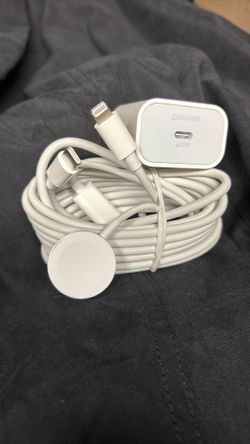 10 foot C type to lightning charger with wall plug