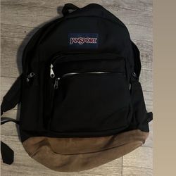JANSPORT Black Backpack, 3 Pockets