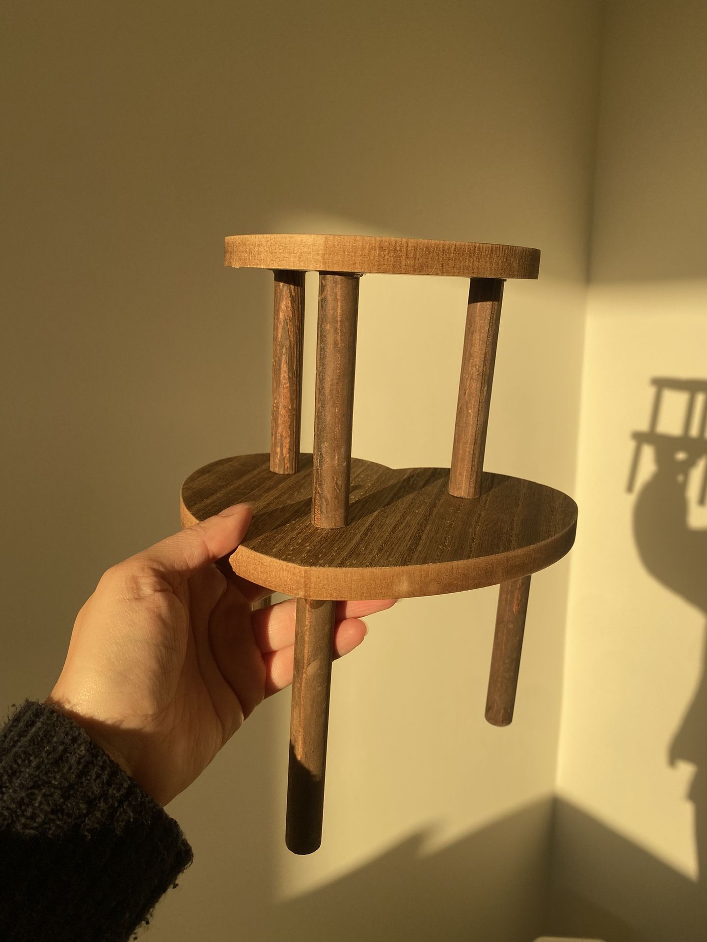 Pair Heart Shaped Plant Stands