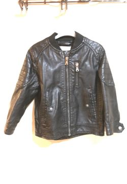 H&M unisex faux leather jacket 2-3years