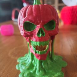 "Hand-Painted 3D Printed Snow White Poisoned Apple Skull ( Gothic Disney Decor )🔥🌶️"