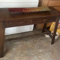 Brown Wood Solid Decorator Table