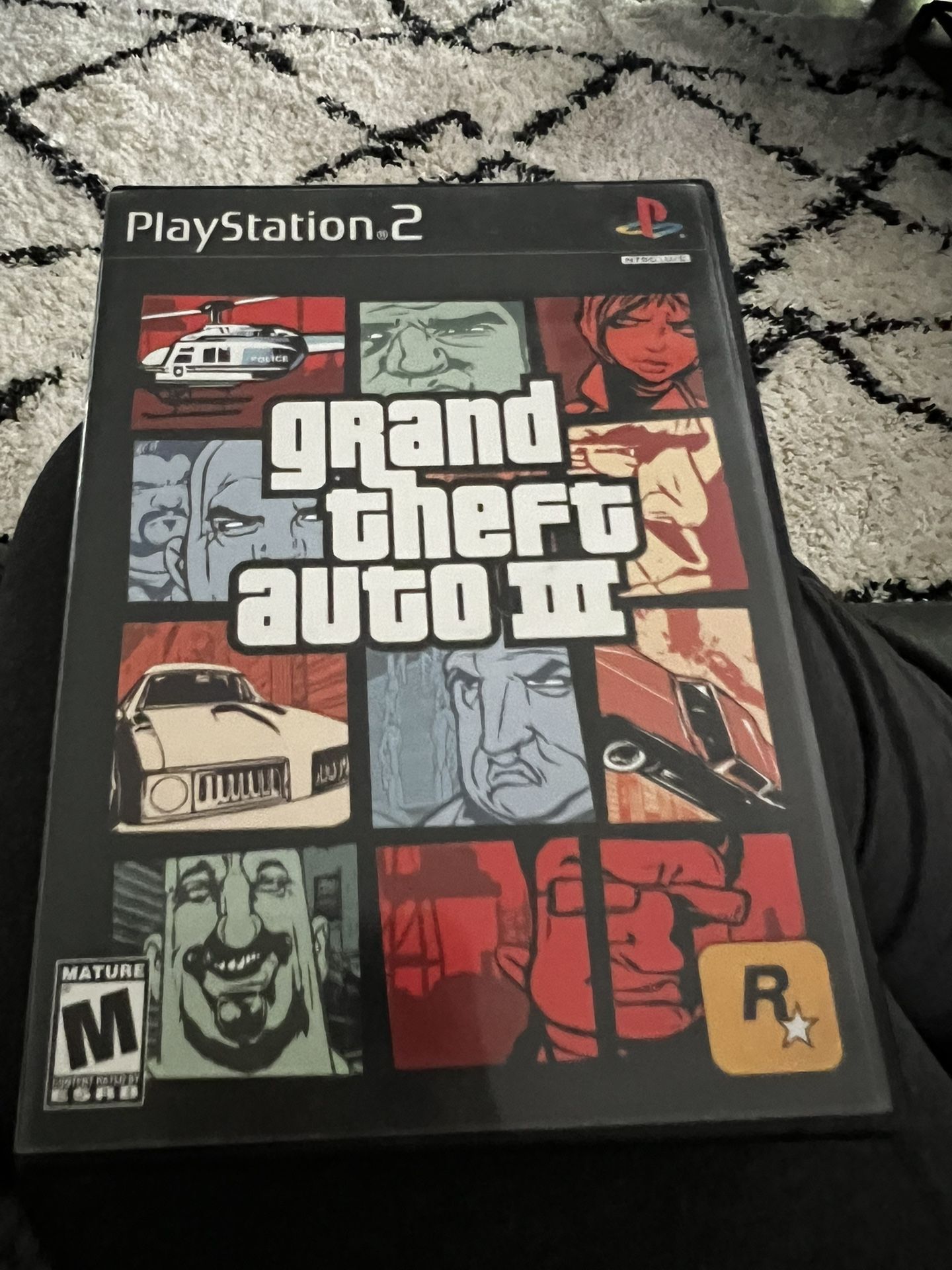 Grand Theft Auto 3 III PS2 Rockstar Games Map! PlayStation 2 Tested Black Label