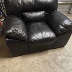 Super Super Comfortable Leather Chair and ottoman 