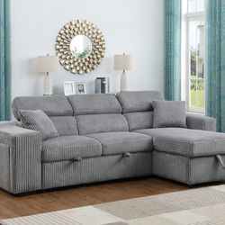 NEW SECTIONAL SOFA PULLOUT BED - BEDROOM FURNITURE MATTRESS BED AND MORE 