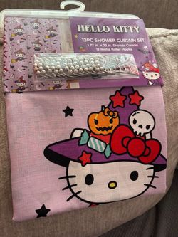 Hello Kitty Halloween Witch 13pc Shower Curtain Set