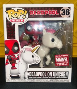 Funko Pop! Rides Deadpool on Unicorn #36 Marvel Collector Corps Exclusive