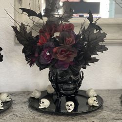 Halloween Skull Floral Arrangement