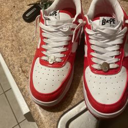 Bape Bapesta #5 Red Size 8