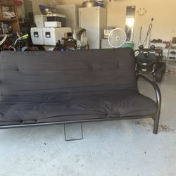 Metal Arm Futon with 6" Mattress