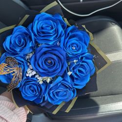 Ramo De Rosas Azules 8 Rosas
