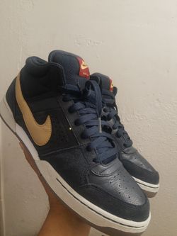 Nike Renzo 2 Mid Mens sneaker blue gold Suede. vintage size 12 for Sale in Houston TX OfferUp