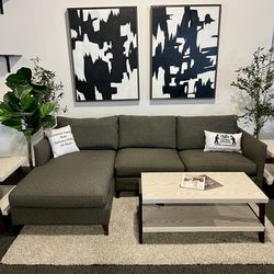 Crate And Barrel  2 Piece Sectional couch