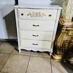 Beautiful White and cream Tall Dresser 
