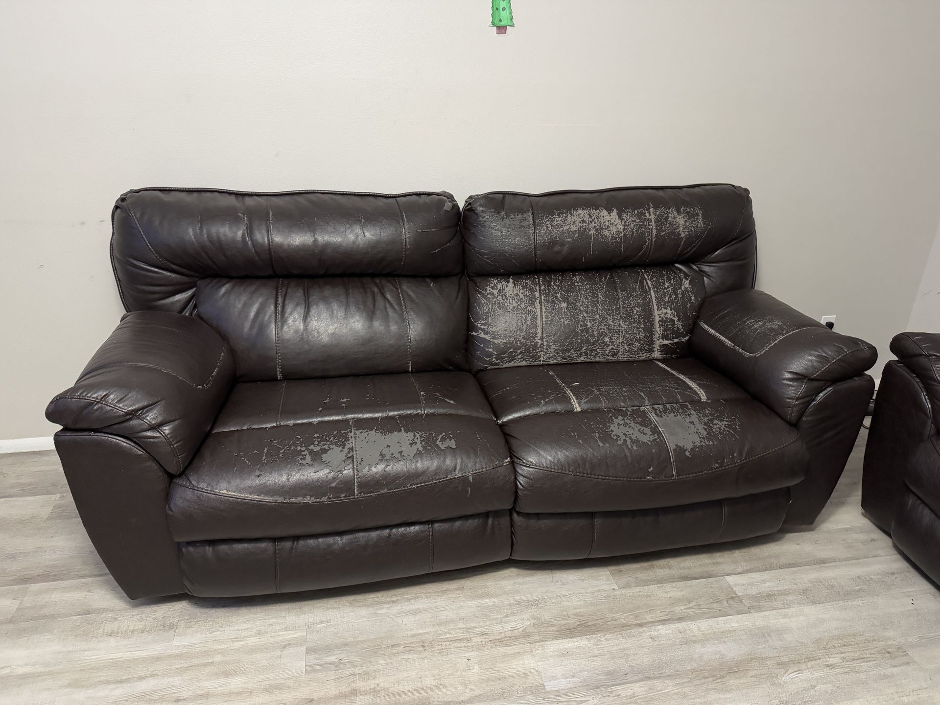 2 Powered Love Seat Recliner Sofas