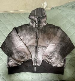 Named Collective - Off Grid Denim Effect Zip Hoodie Washed Black
