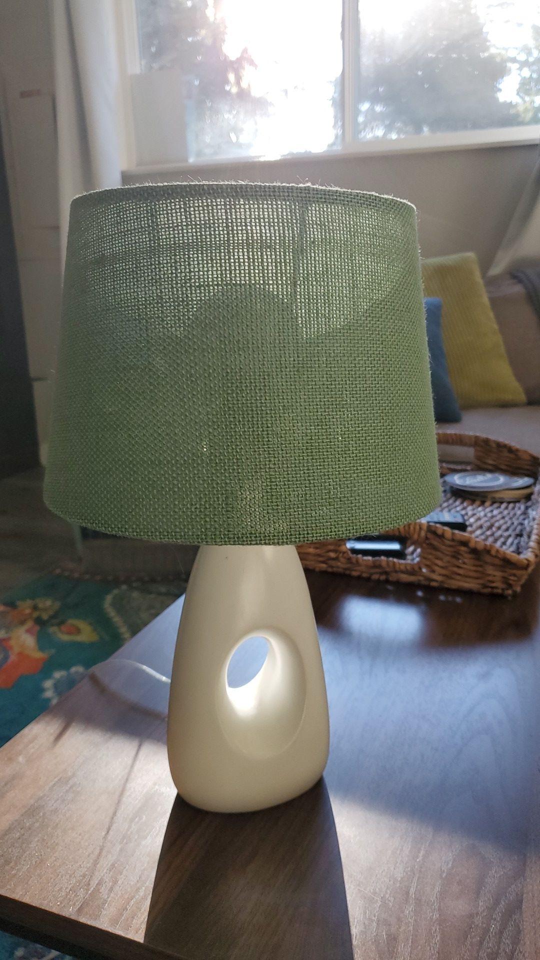 Small Lamp with Green Shade