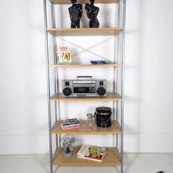 Large Vintage 6 Tiered Journalist Bookshelf by Ikea