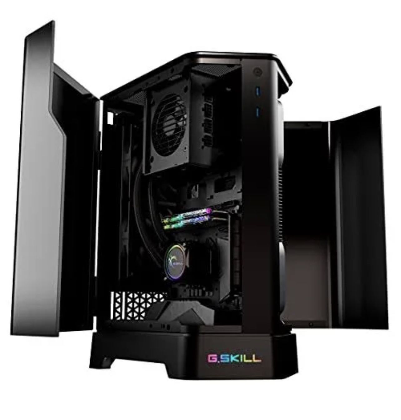 G.SKILL Z5i Mini-ITX Curved Tempered Glass RGB Computer Case - Black (GC-MKGW1-Z5I)