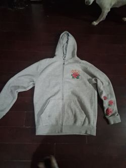 DGK zip up hoodie, grey, XL