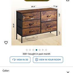 Dresser for Bedroom with 5 Drawers