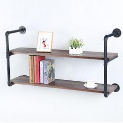 Industrial Pipe Wall Mounted Shelving 