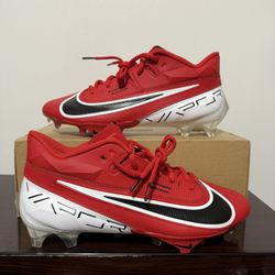 Nike Vapor Edge Elite 360 2 Football Cleats Men's Size 10.5 Red Black DA5457-600