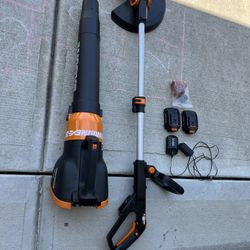WORX String trimmer/ Edger & Blower Combo kit With Extra Strings 