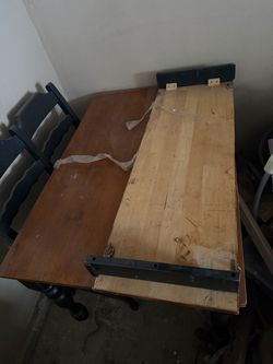 Wood Dining Table with Extension Leaf