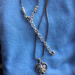 Silver jewelry / Silver Necklace with Heart Pendant 💖💕🛍
