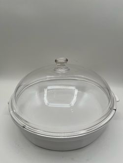 PRINCESS HOUSE NOUVEAU CERAMIC SKILLET WITH GLASS DOME LID. 10.1/4 diameter