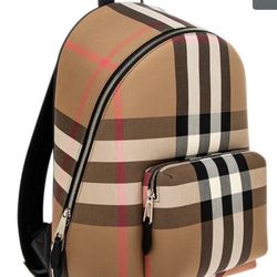 Best Deal On Brand New Authentic No Burberry Jeff Check Canvas Backpack