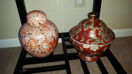 Floral ceramics pots