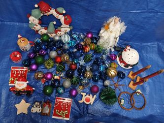 Vintage christmas ornaments plus more