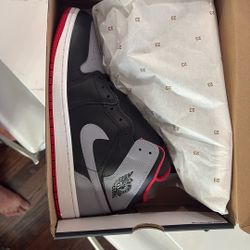 Jordan One Mid Gray Fire, Red Cement Size 11 Brand New